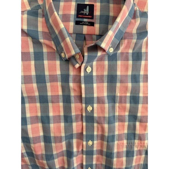 Johnnie O Prep-Formance Shirts Men’s XXL Plaid Mercer Button Down Nylon Blend - Picture 1 of 14